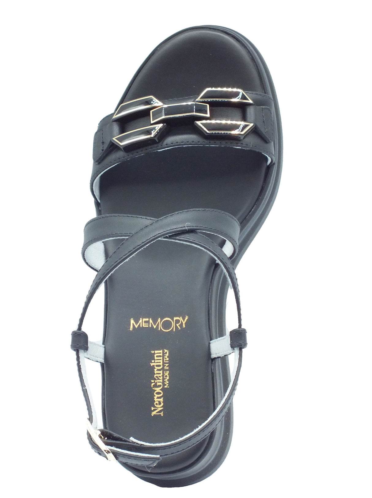 Nero Giardini Nero Giardini Sandali zeppa alta Donna E615953D Tamigi Nero pelle nero Nero