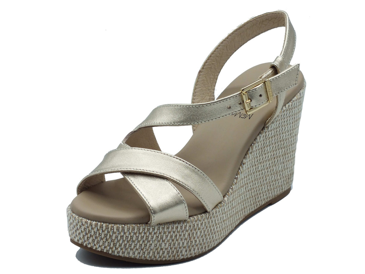 Nero Giardini Nero Giardini Sandali zeppa alta Donna E616021D Etoile Sand pelle beige Sand