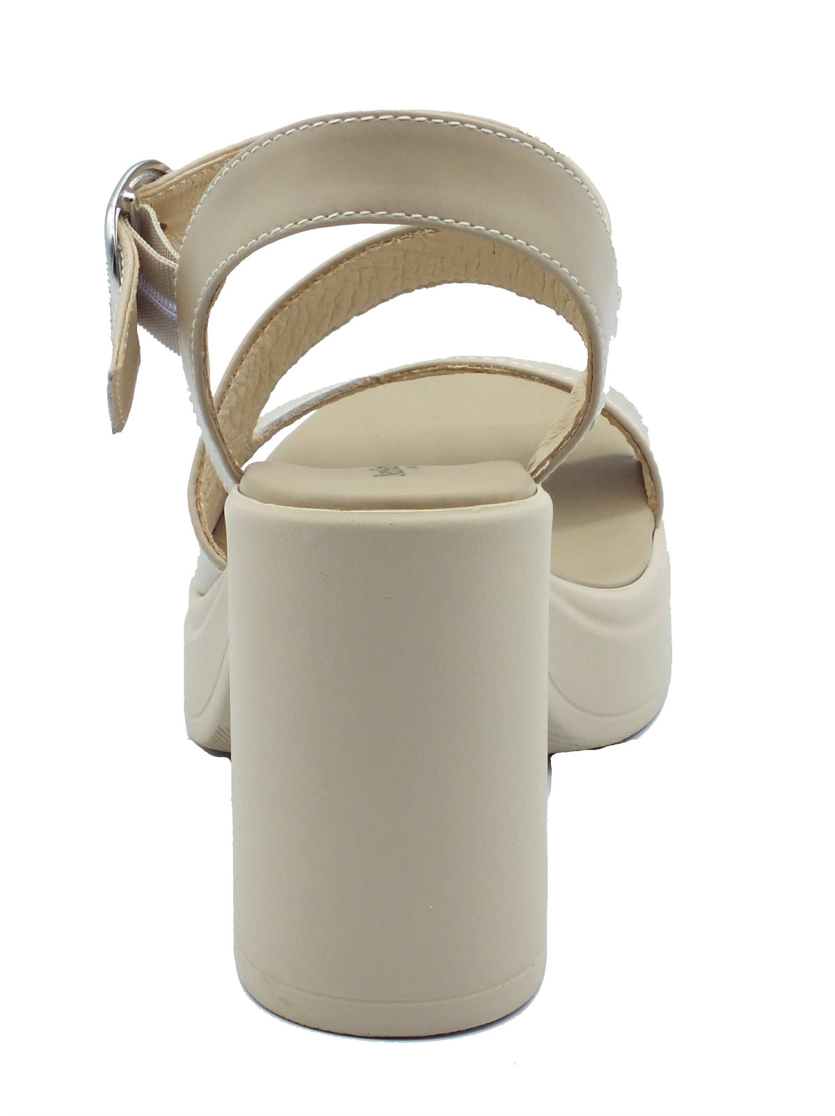 Nero Giardini Nero Giardini Sandali tacco alto Donna E616080D Tamigi Lino pelle beige Lino