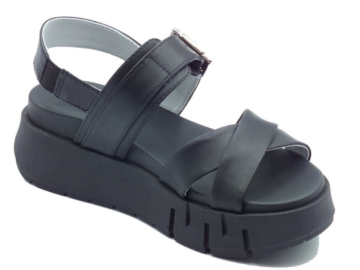 Nero Giardini Nero Giardini Sandali zeppa alta Donna E617063D Tamigi Nero pelle nero Nero