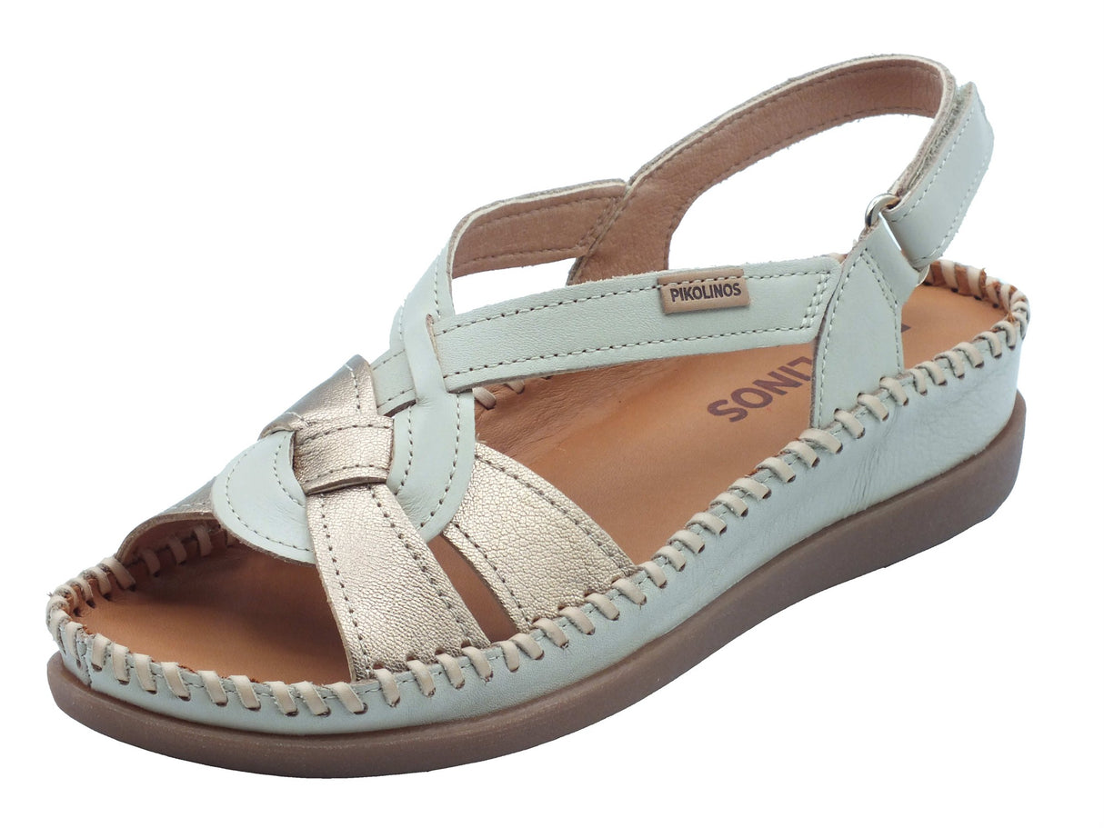 Pikolinos Pikolinos Sandali zeppa alta Donna Cadaques W8K-1839C1 Marfil pelle oro Marfil