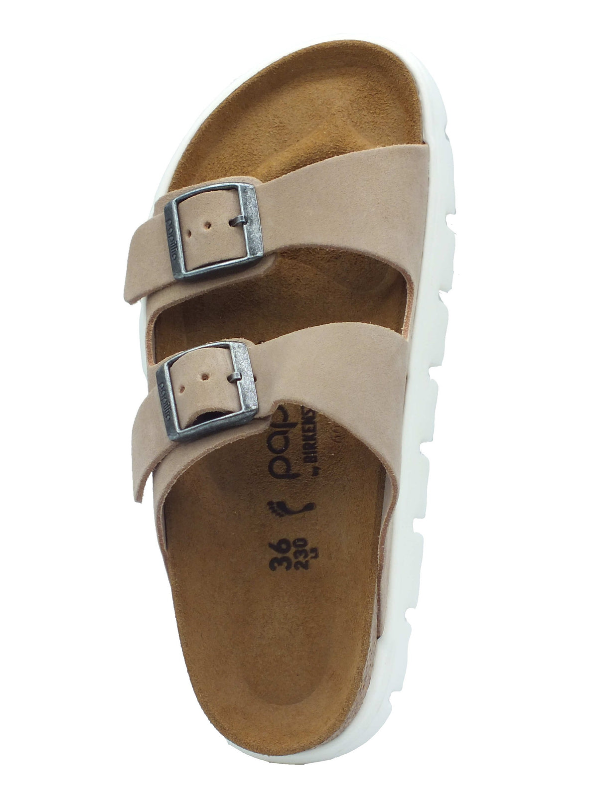 Papillio Papillio Sandali zeppa bassa Donna 1024950 Arizona Pap Chunky Warm Sand pelle marrone Marrone