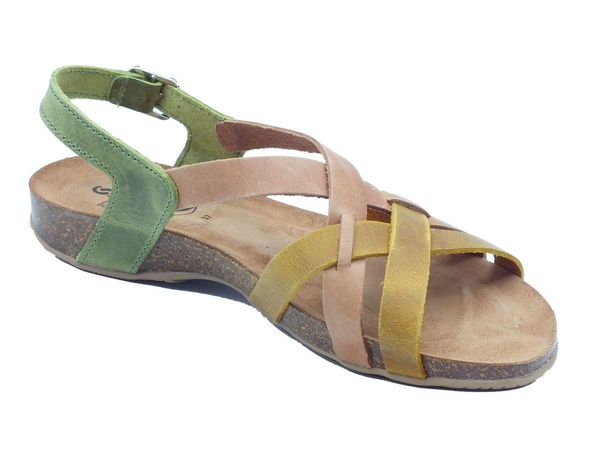 Sabatini Sabatini Sandali zeppa bassa Donna 4621 Sprinter Pistacchio pelle multicolore Pistacchio