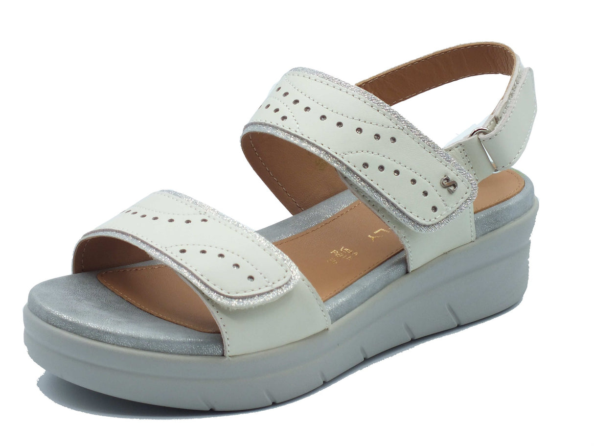 Stonefly Stonefly Sandali zeppa bassa Donna 223653 Aqua III Steam Gray pelle grigio Steam Gray