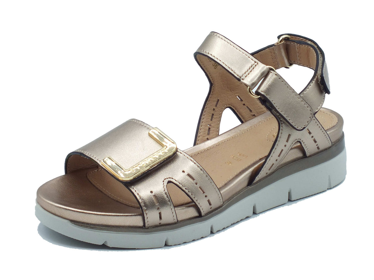 Stonefly Stonefly Sandali zeppa bassa Donna 223658 Elody 24 Simply Taupe pelle marrone Simply Taupe