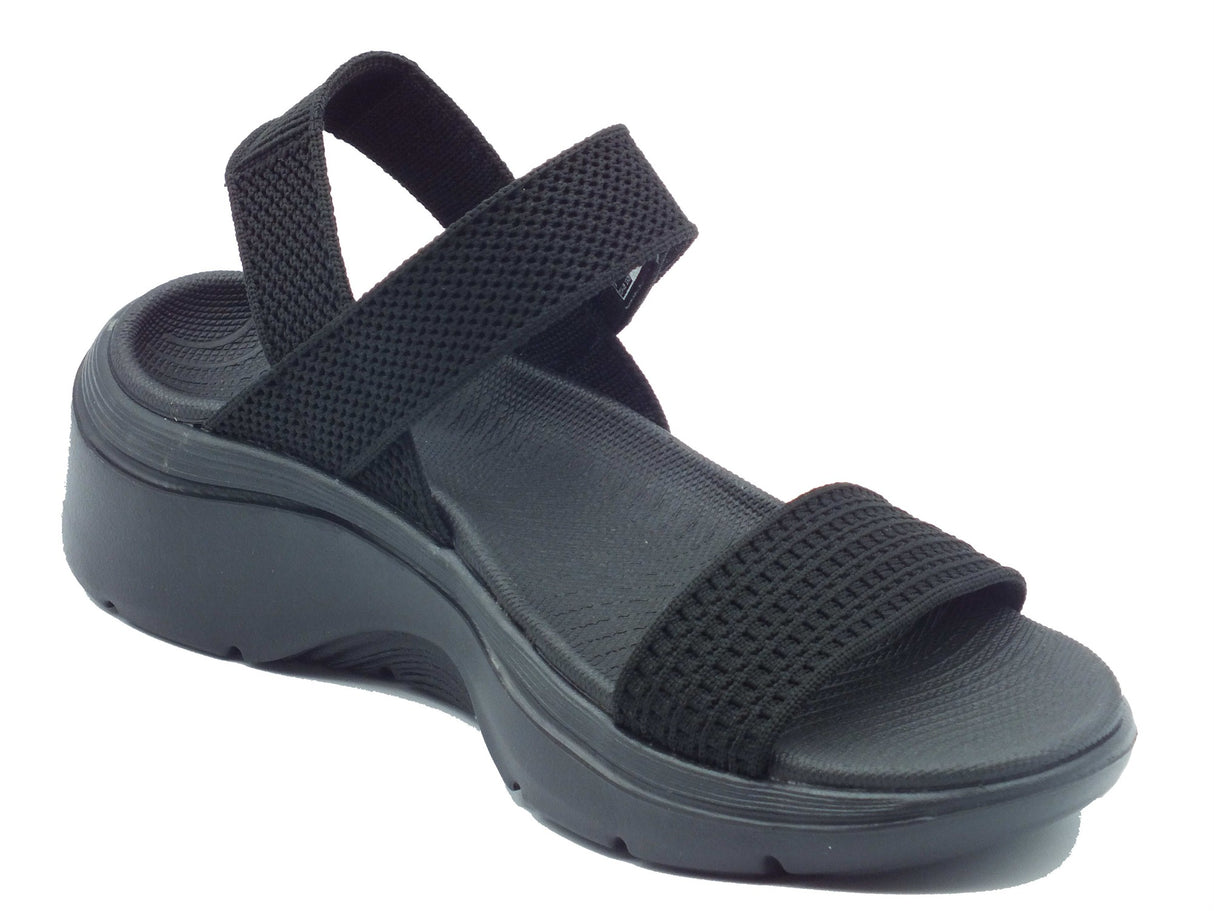 Skechers Skechers Sandali zeppa bassa Donna 140874 Annie Black sintetico nero Black