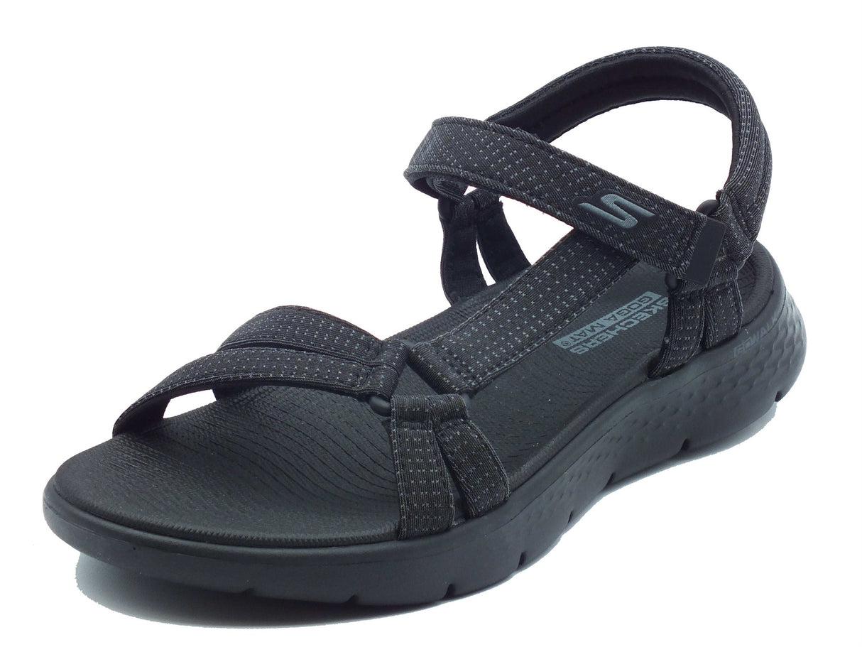 Skechers Skechers Sandali zeppa bassa Donna 141451 Sublime Black sintetico nero Black