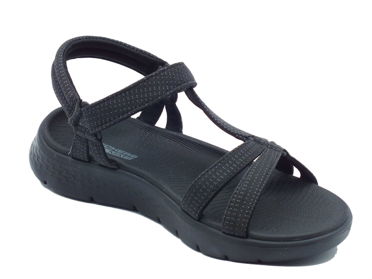 Skechers Skechers Sandali zeppa bassa Donna 141451 Sublime Black sintetico nero Black