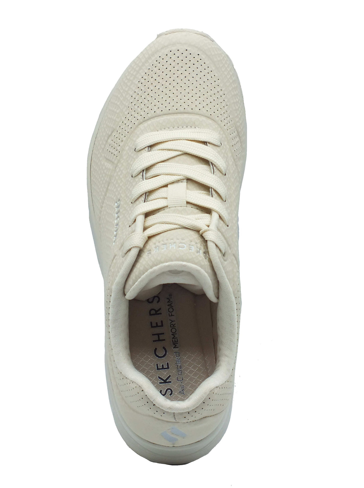 Skechers Skechers Sportive Donna 177861 Uno Shiny Scale Off White pelle bianco Off White