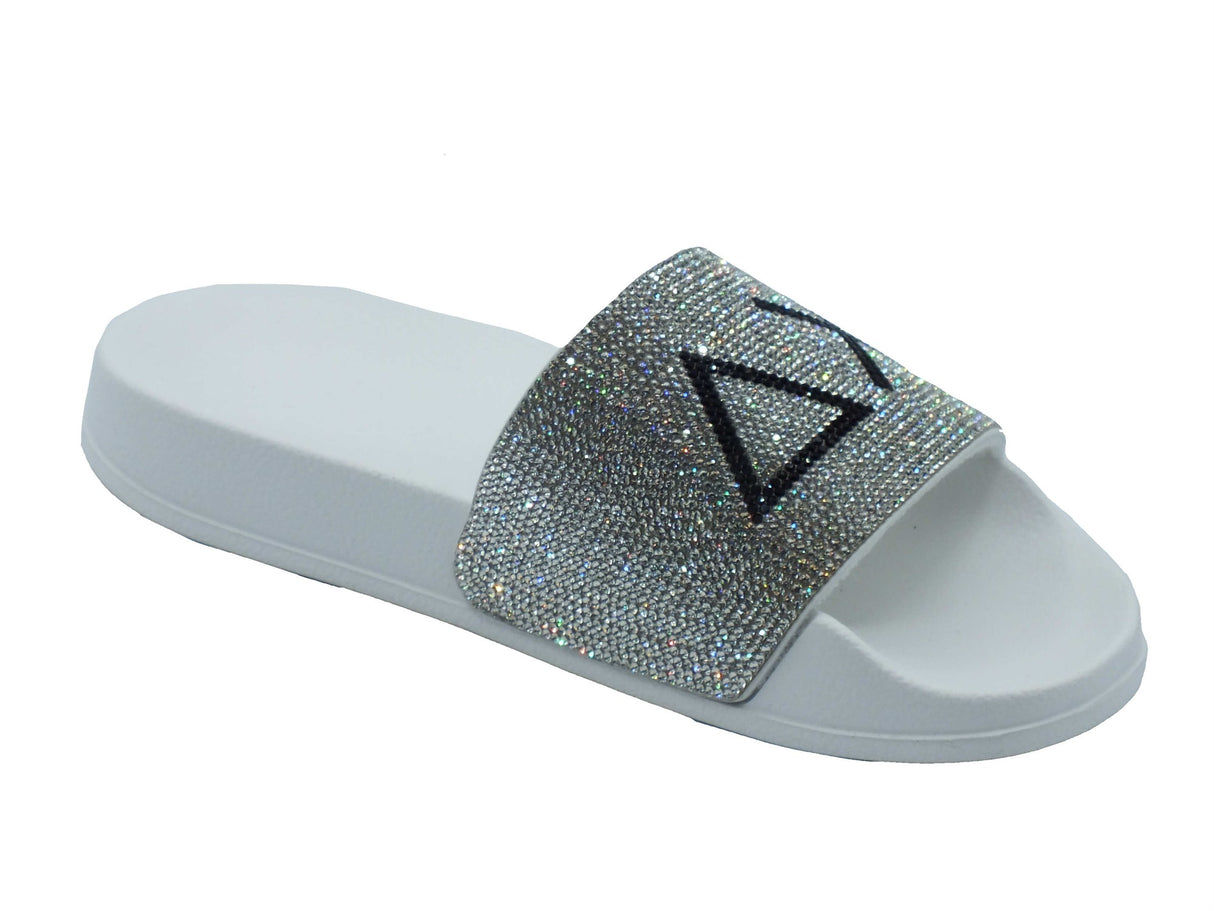 SUN68 SUN68 Ciabatte Donna X36211 Slippers Strass Logo Bianco gomma bianco Bianco