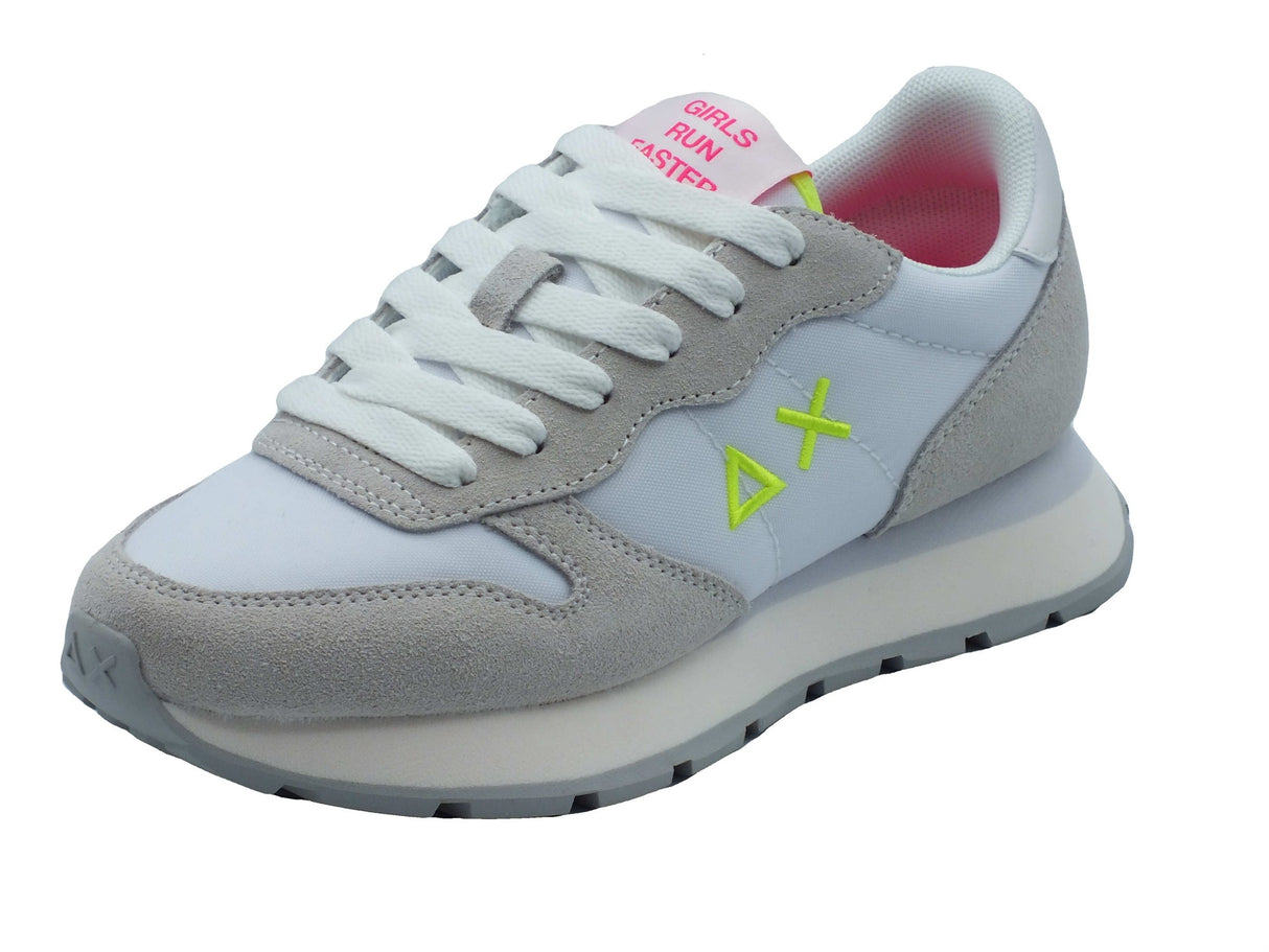 SUN68 SUN68 Sportive Donna Z36201 Ally Solid Bianco Fuxia Fluo pelle bianco Bianco Fuxia Fluo