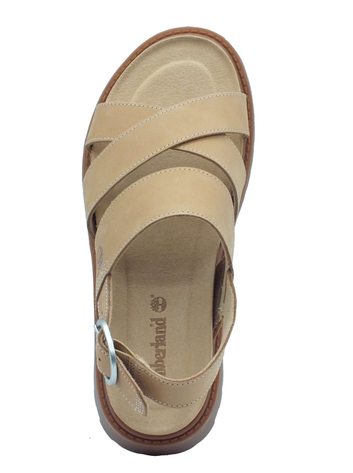 Timberland Timberland Sandali tacco alto Donna 0A61T4 Clairemont Way Backstrap Beige pelle beige Beige
