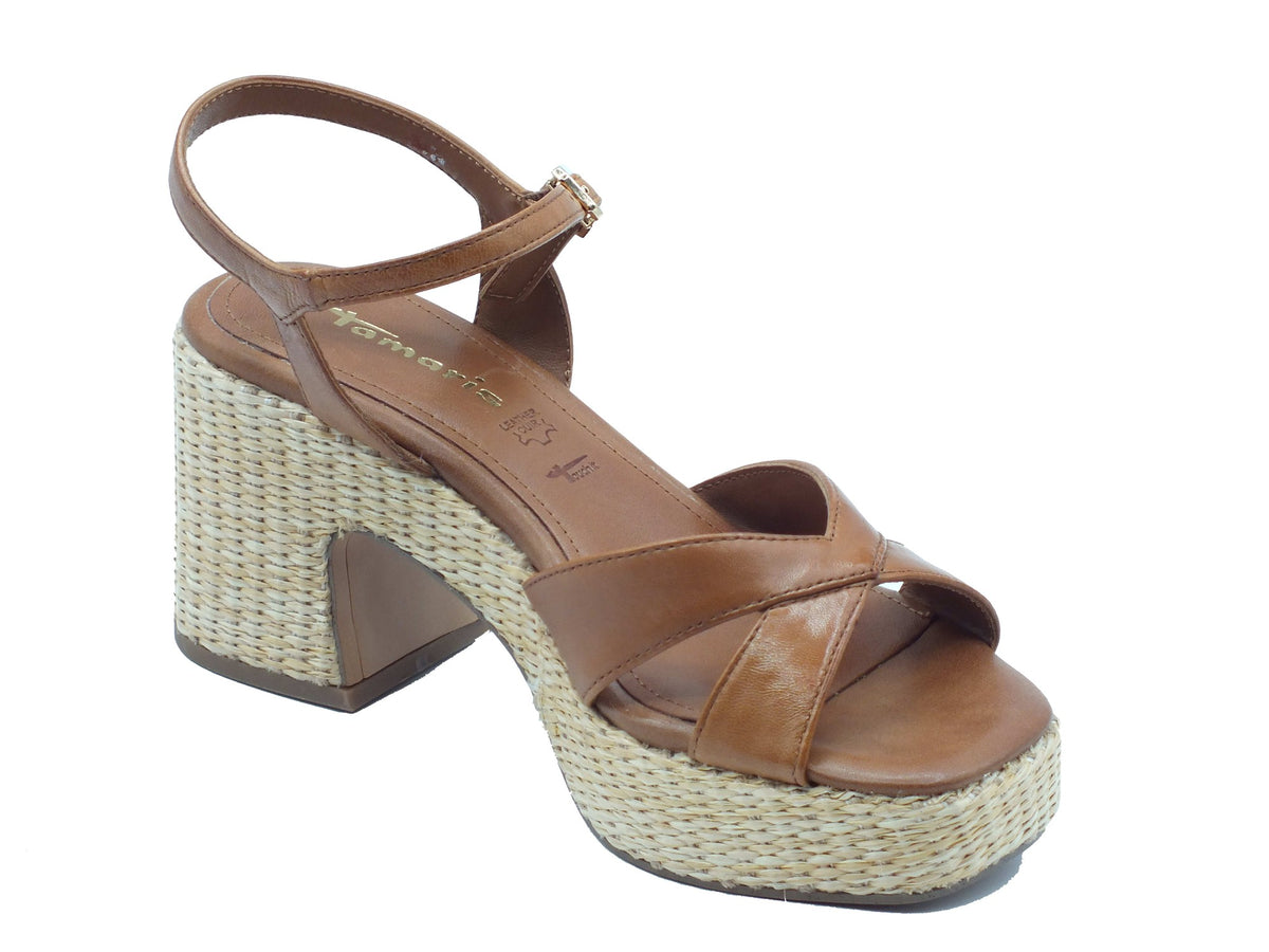Tamaris Tamaris Sandali tacco alto Donna 1-28313-44 Cognac pelle marrone Cognac