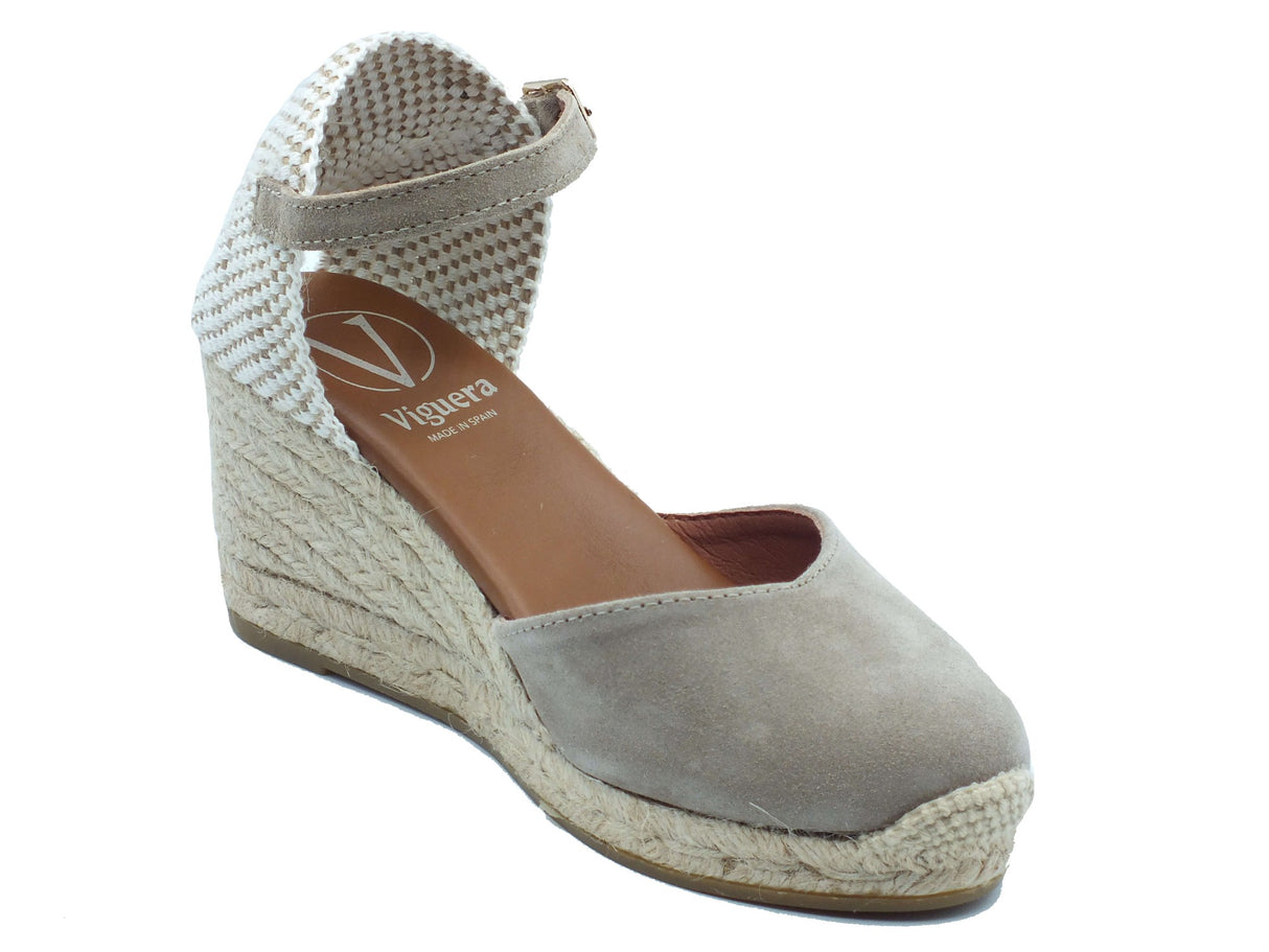 Viguera Viguera Sandali zeppa alta Donna 2012 Vitelo Desert pelle grigio Vitelo Desert