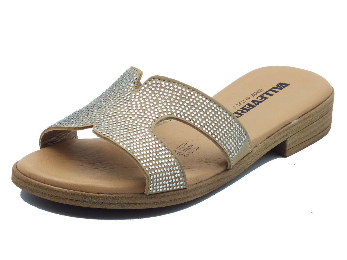 Valleverde Valleverde Sandali tacco basso Donna 55400 Beige pelle beige Beige