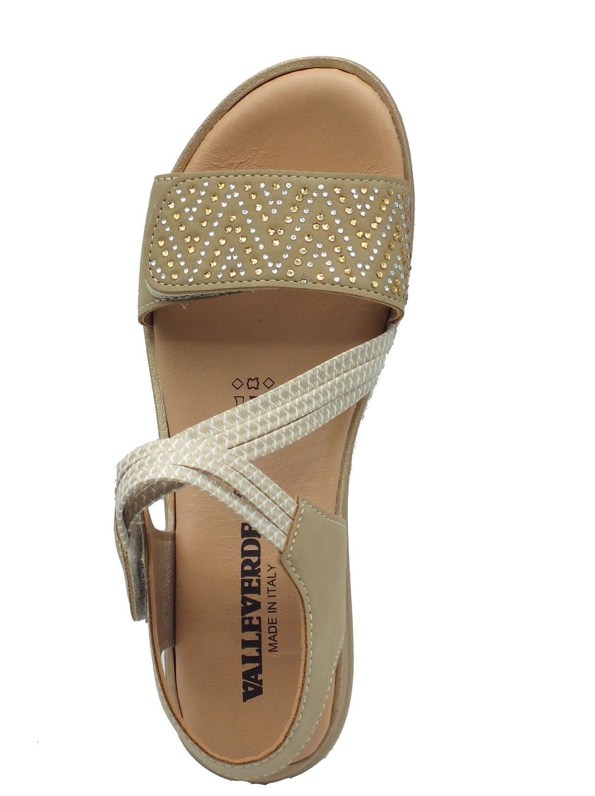 Valleverde Valleverde Sandali zeppa bassa Donna 55570 Beige sintetico beige Beige