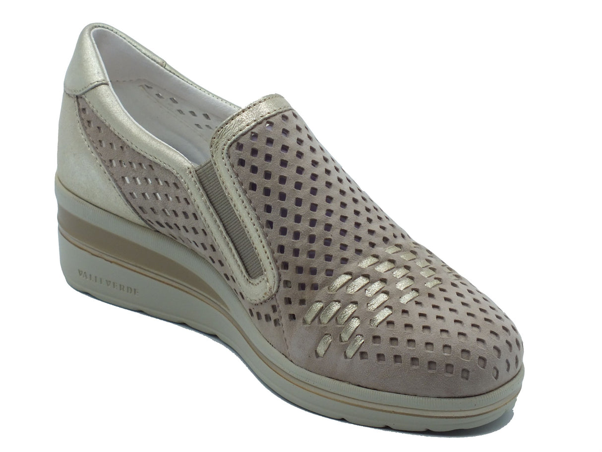 Valleverde Valleverde Mocassini Donna VD350W Suede Ecru pelle beige Ecru