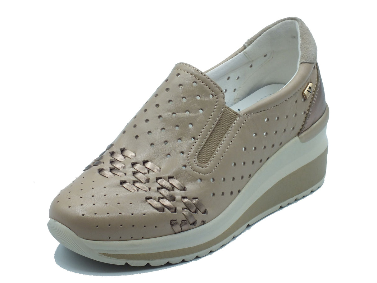 Valleverde Valleverde Mocassini Donna VVCA101F Nappa Beige pelle beige Beige