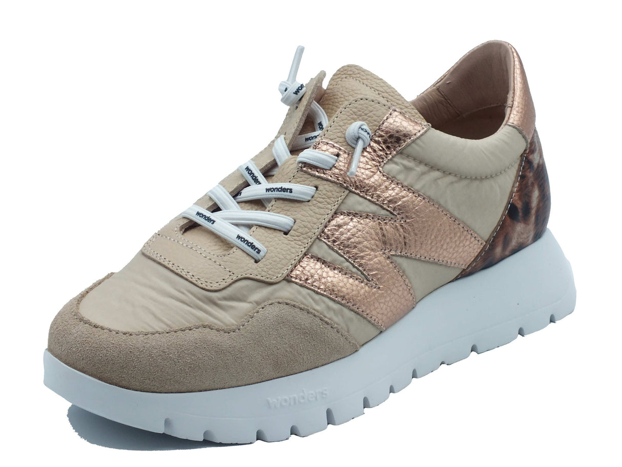 Wonders Wonders Sneakers Donna A-24100 Trend Beige pelle beige Beige