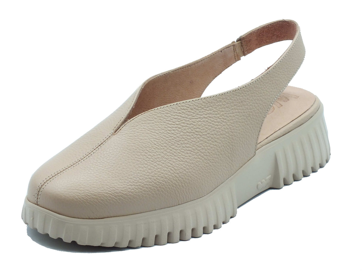 Wonders Wonders Sandali zeppa bassa Donna A-4411 Flexfly Wild Beige pelle beige Beige