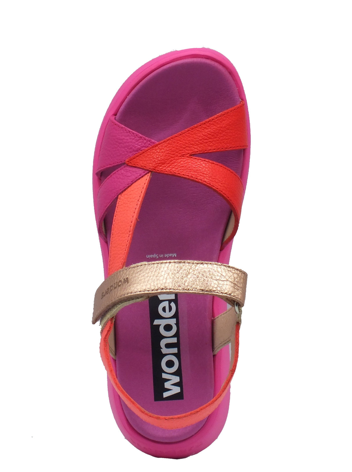 Wonders Wonders Sandali zeppa bassa Donna C-6552 Mar Wild Fucsia pelle fucsia Fucsia