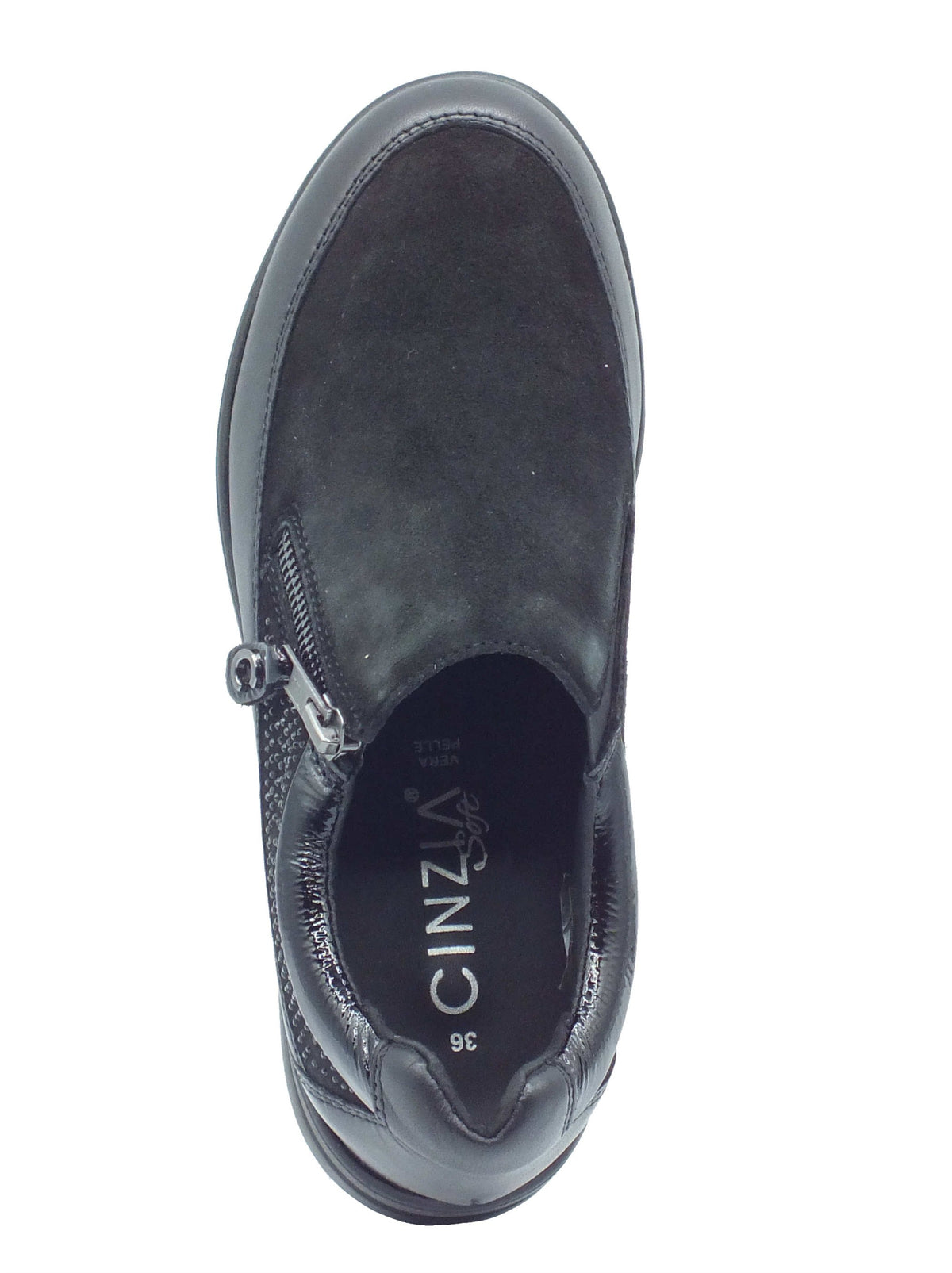 Cinzia Soft Cinzia Soft Sneakers confort Donna IV225710 Black pelle nero Black