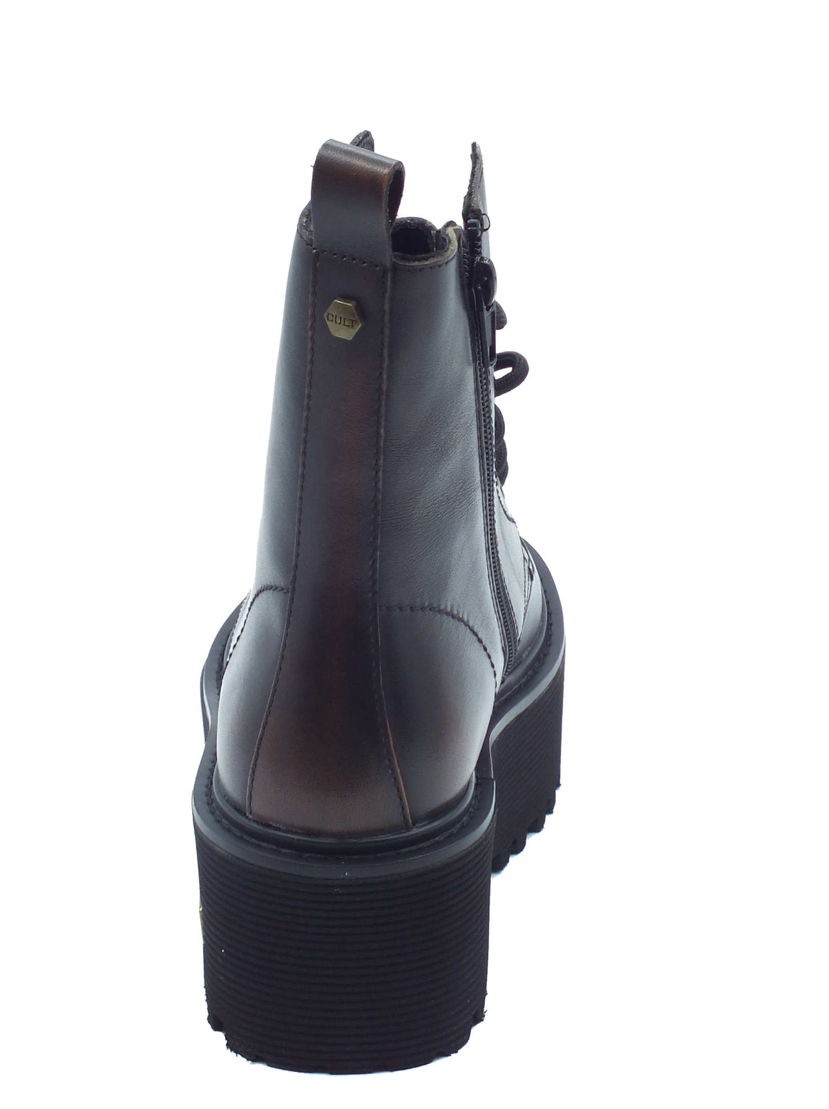 CULT CULT Tronchetti con tacco Donna CLW346002 Axl Black Brown pelle marrone Brown