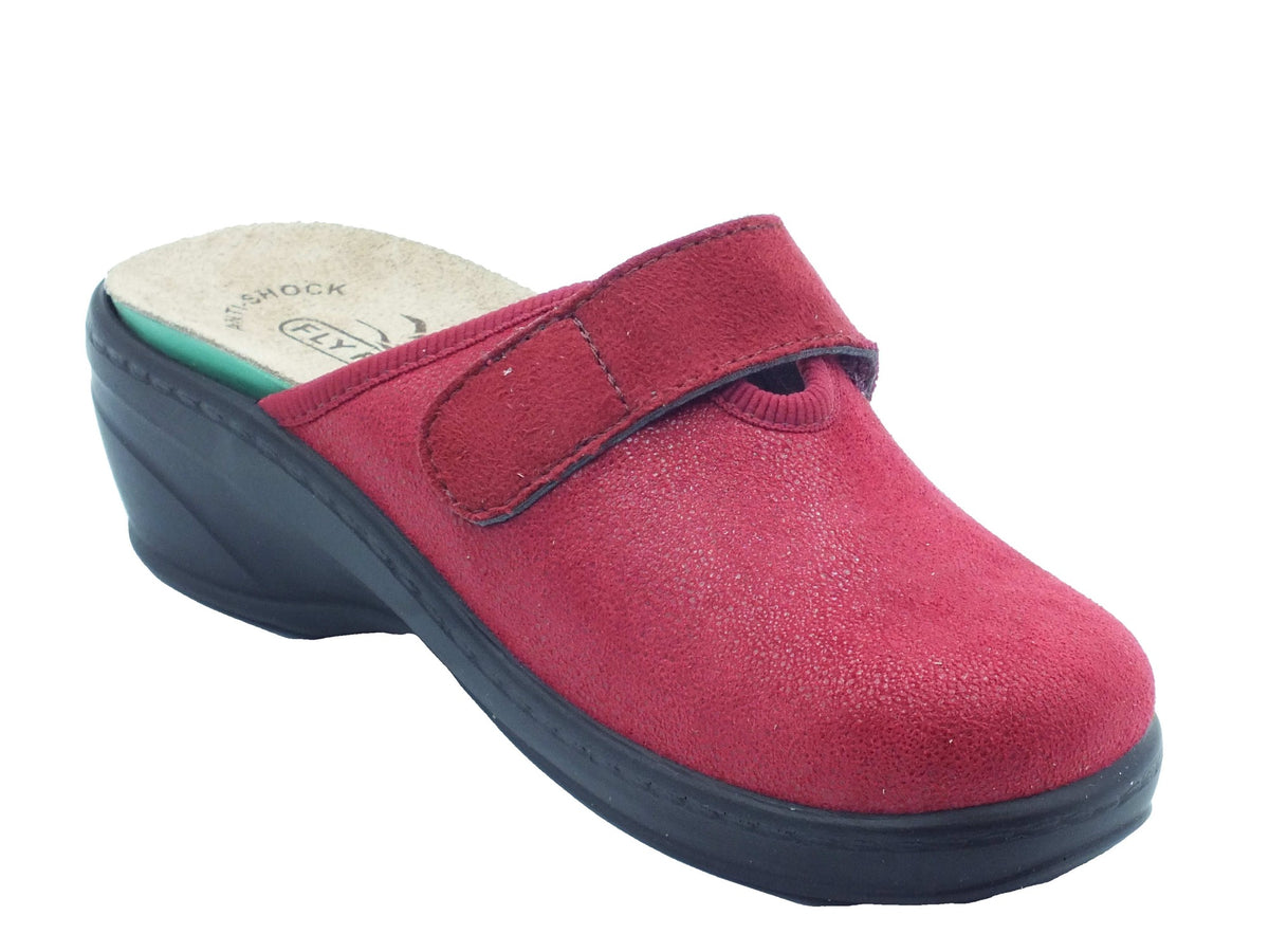 Fly Flot Fly Flot Pantofole Donna 35 W34 DY Bordò sintetico rosso Bordò