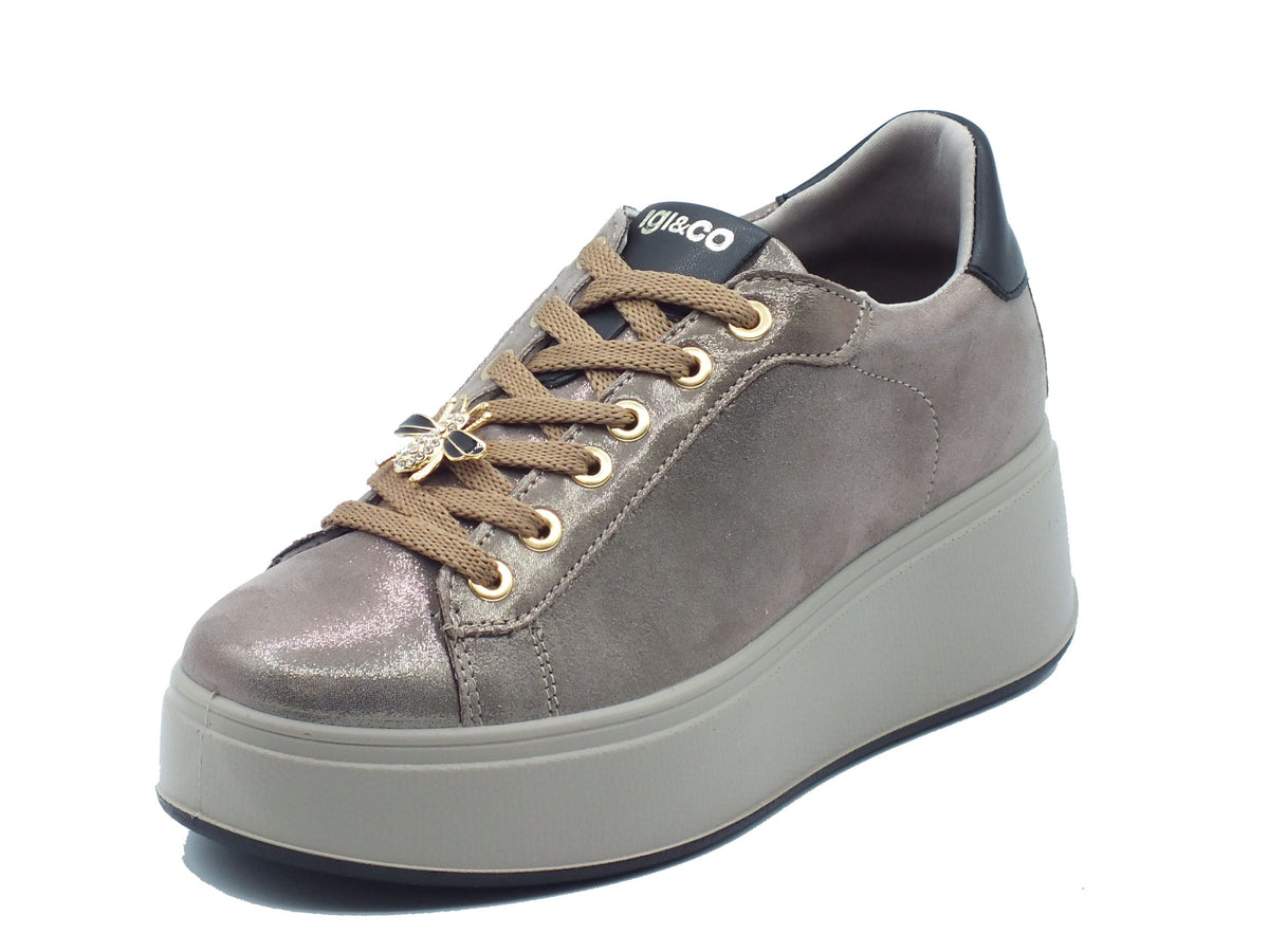 Igi&Co Igi&Co Sneakers Donna 2170433 Capra Cam Champagne pelle beige Champagne