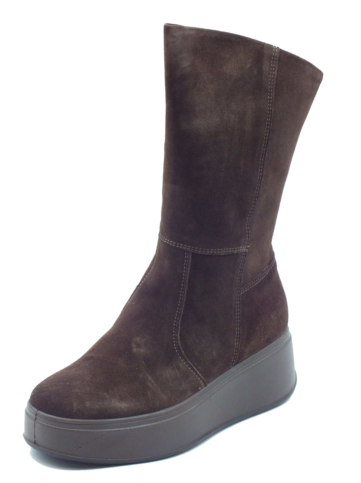 Igi&Co Igi&Co Tronchetti con zeppa Donna 2170611 Scam. Super T.Moro pelle marrone Testa di Moro