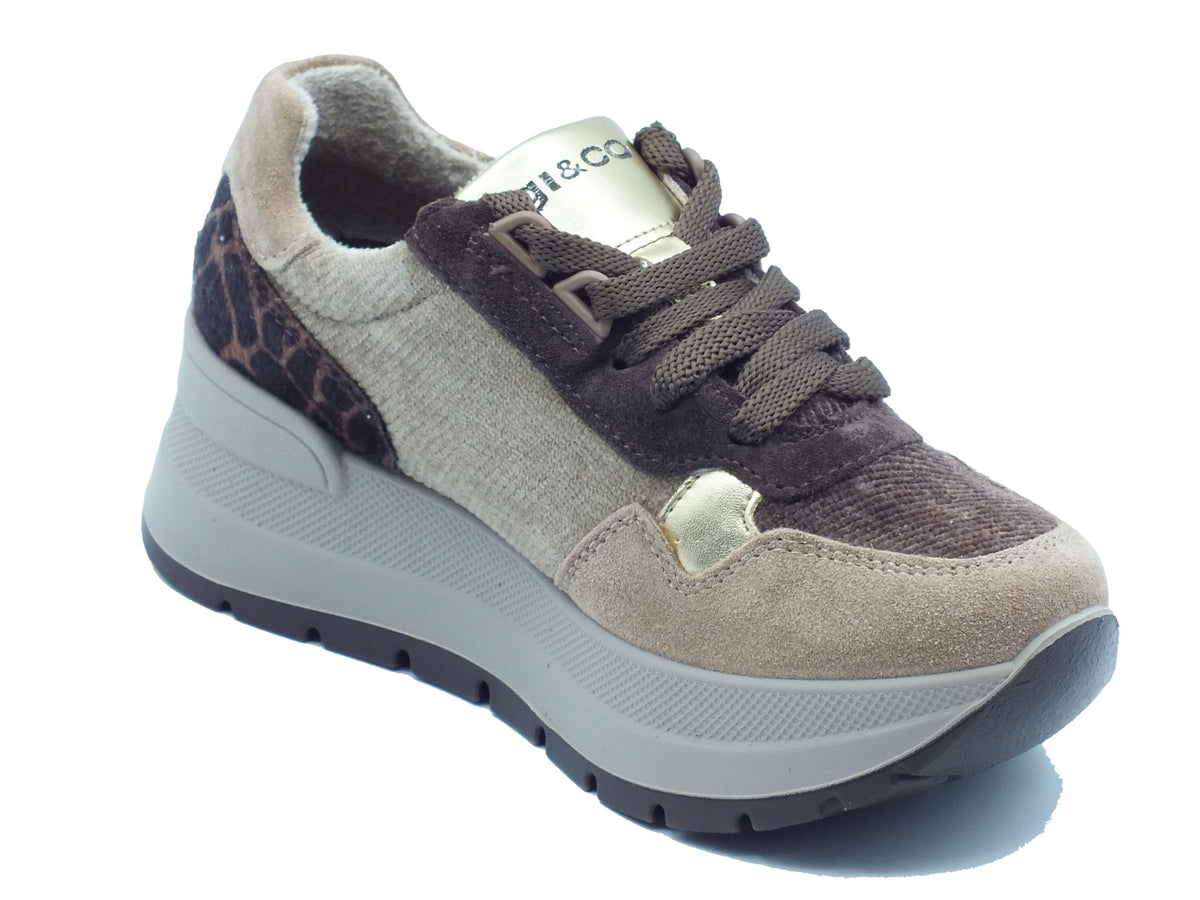 Igi&Co Igi&Co Sneakers Donna 2175111 Scam. Biscotto pelle marrone Scam. Biscotto
