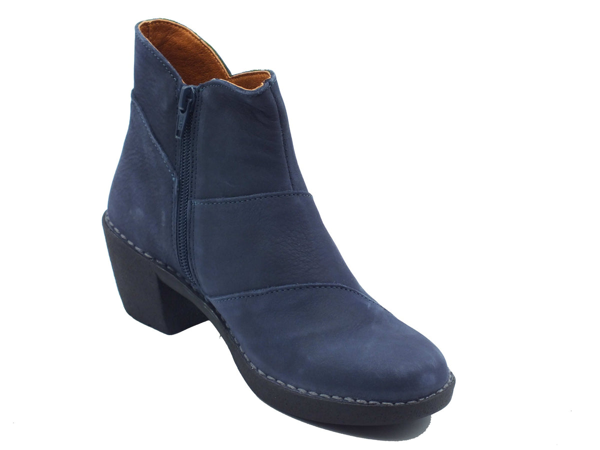 Jungla Jungla Tronchetti con tacco Donna 7518 NM Deep Blue pelle blu Deep Blue