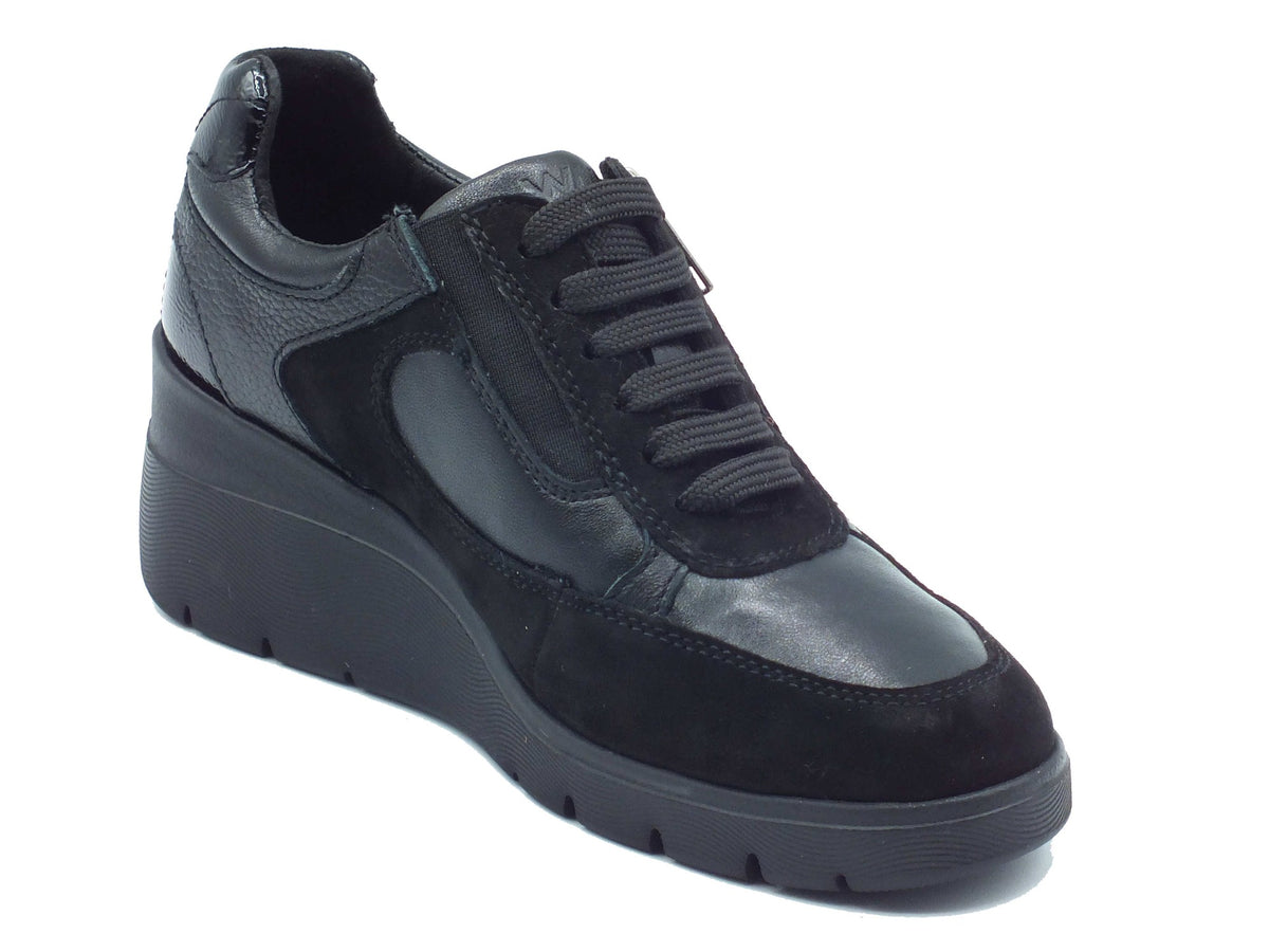 Melluso Melluso Sneakers confort Donna K55307 Nero pelle nero Nero