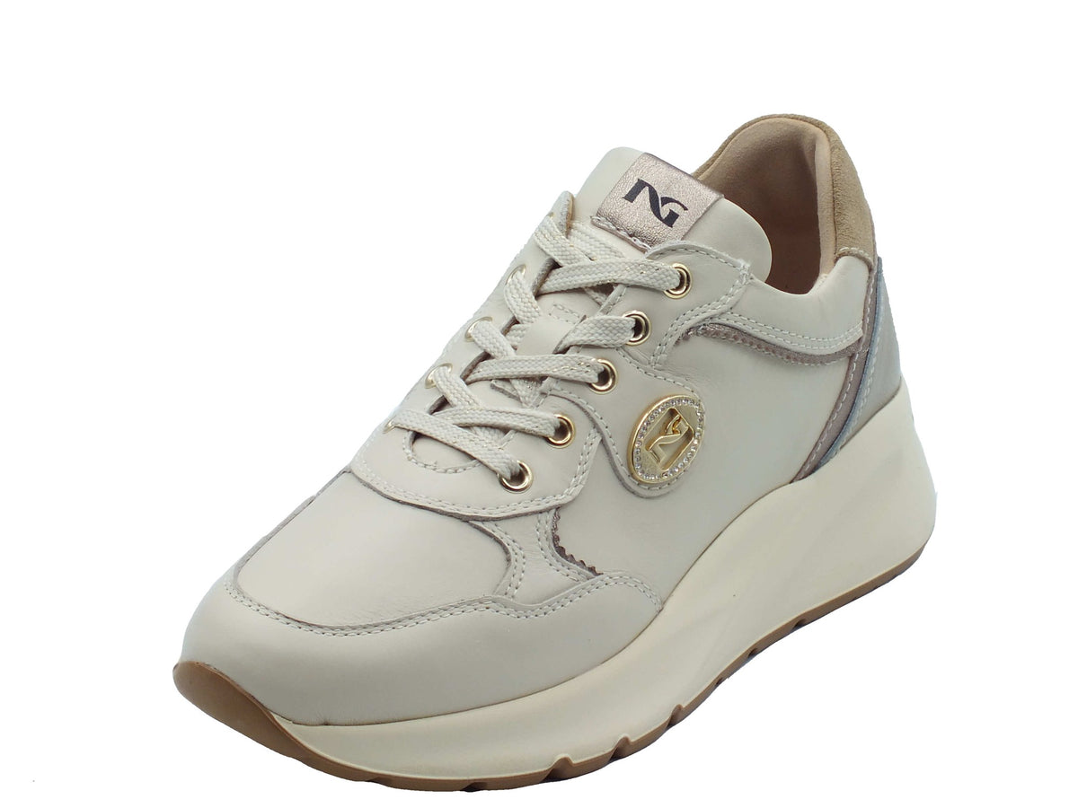 Nero Giardini Nero Giardini Sneakers Donna I617384D Velvet Col. Milk pelle bianco Milk