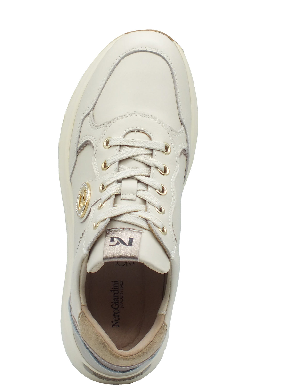 Nero Giardini Nero Giardini Sneakers Donna I617384D Velvet Col. Milk pelle bianco Milk