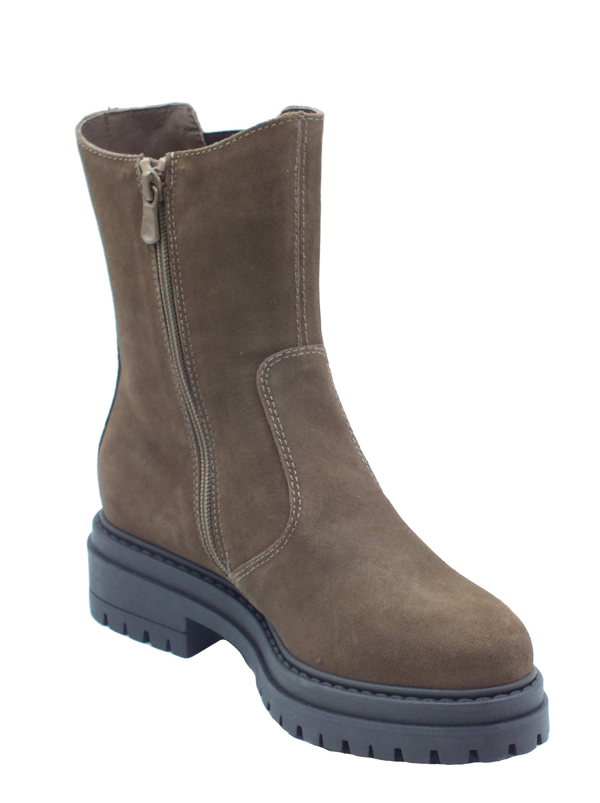 Nero Giardini Nero Giardini Tronchetti con tacco Donna I618021D Velour Col. Spago pelle marrone Spago