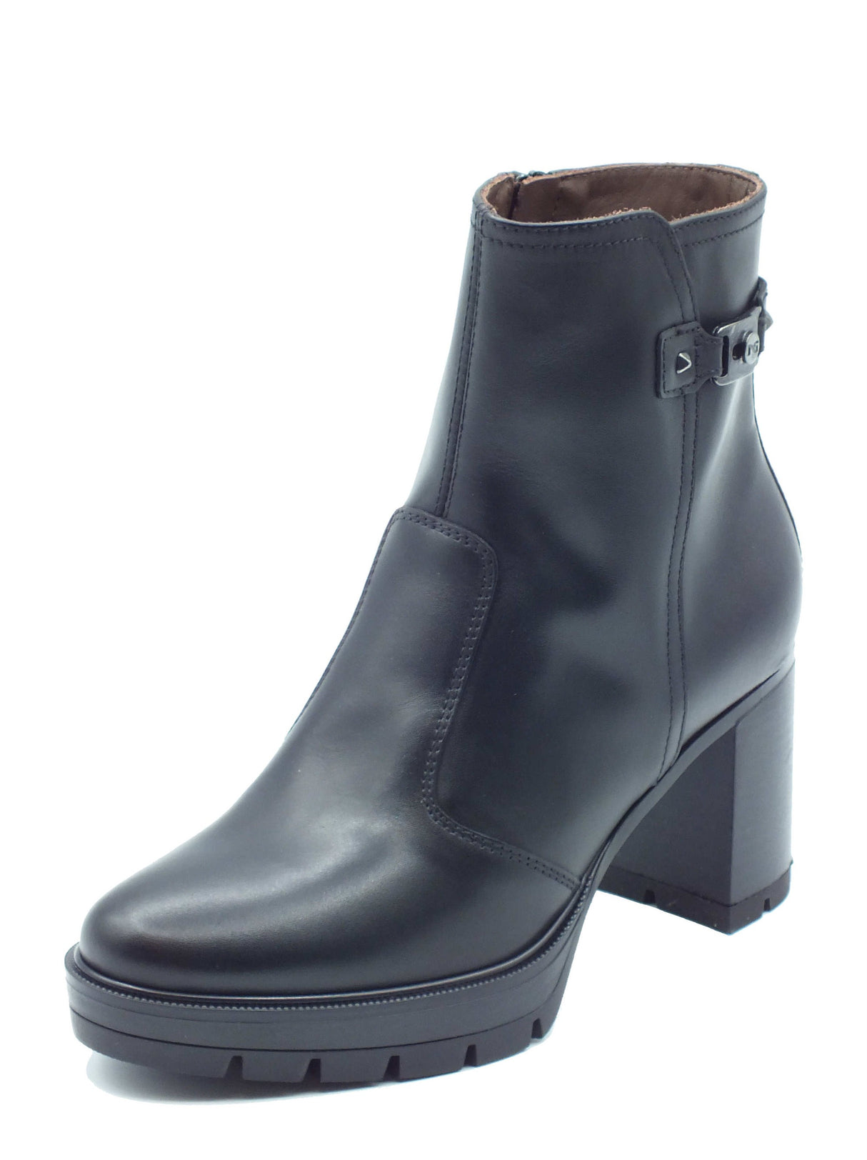 Nero Giardini Nero Giardini Tronchetti con tacco Donna I618042D Guanto Col. Nero pelle nero Nero