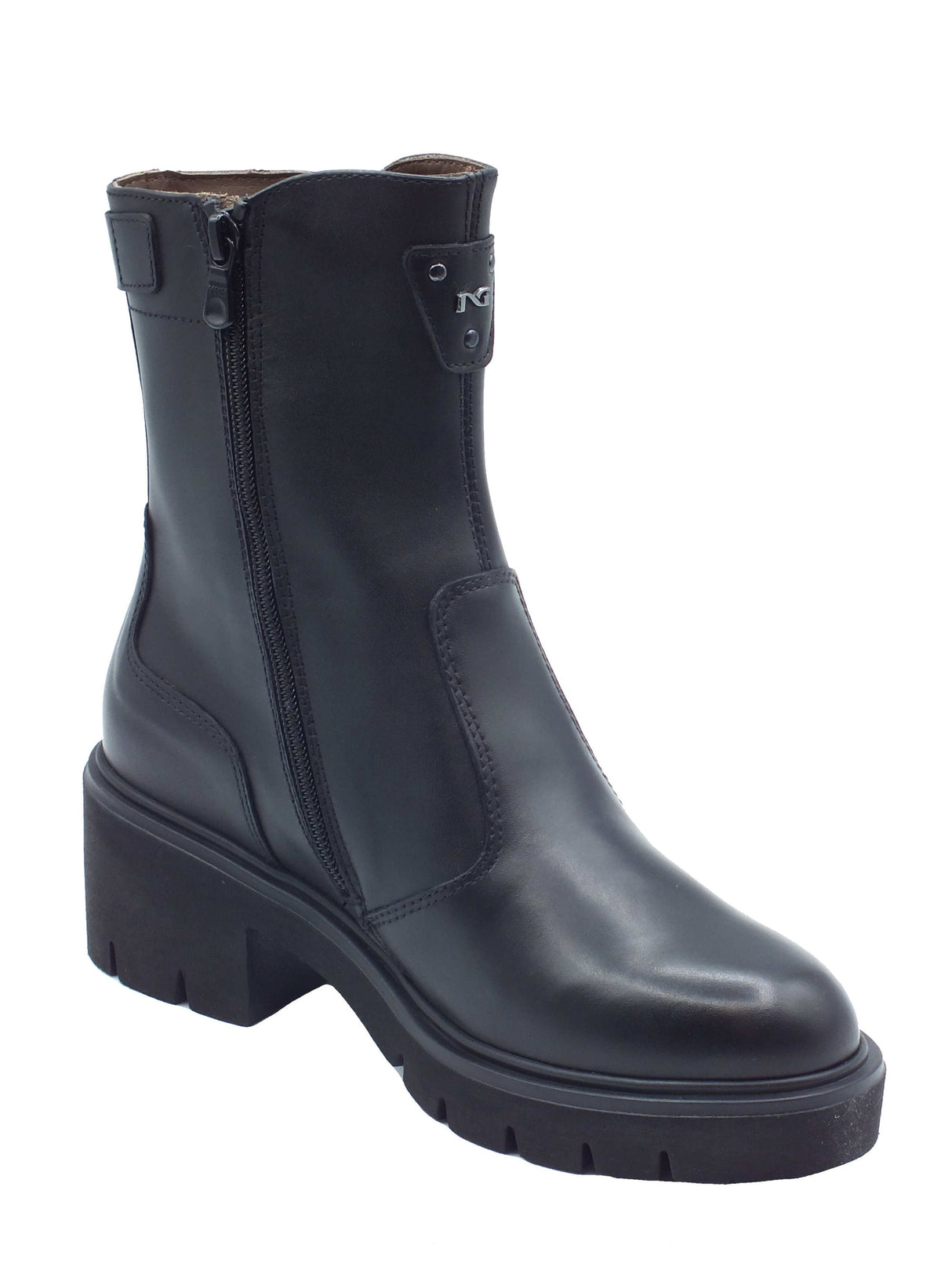 Nero Giardini Nero Giardini Tronchetti con tacco Donna I618053D Guanto Col. Nero pelle nero Nero