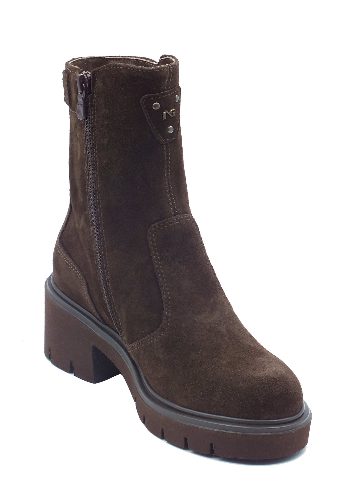 Nero Giardini Nero Giardini Tronchetti con tacco Donna I618054D Arold Col. T.Moro pelle marrone Testa di Moro