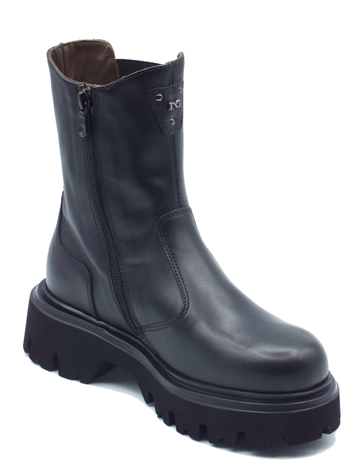 Nero Giardini Nero Giardini Tronchetti con tacco Donna I618060D Guanto Col. Nero pelle nero Nero