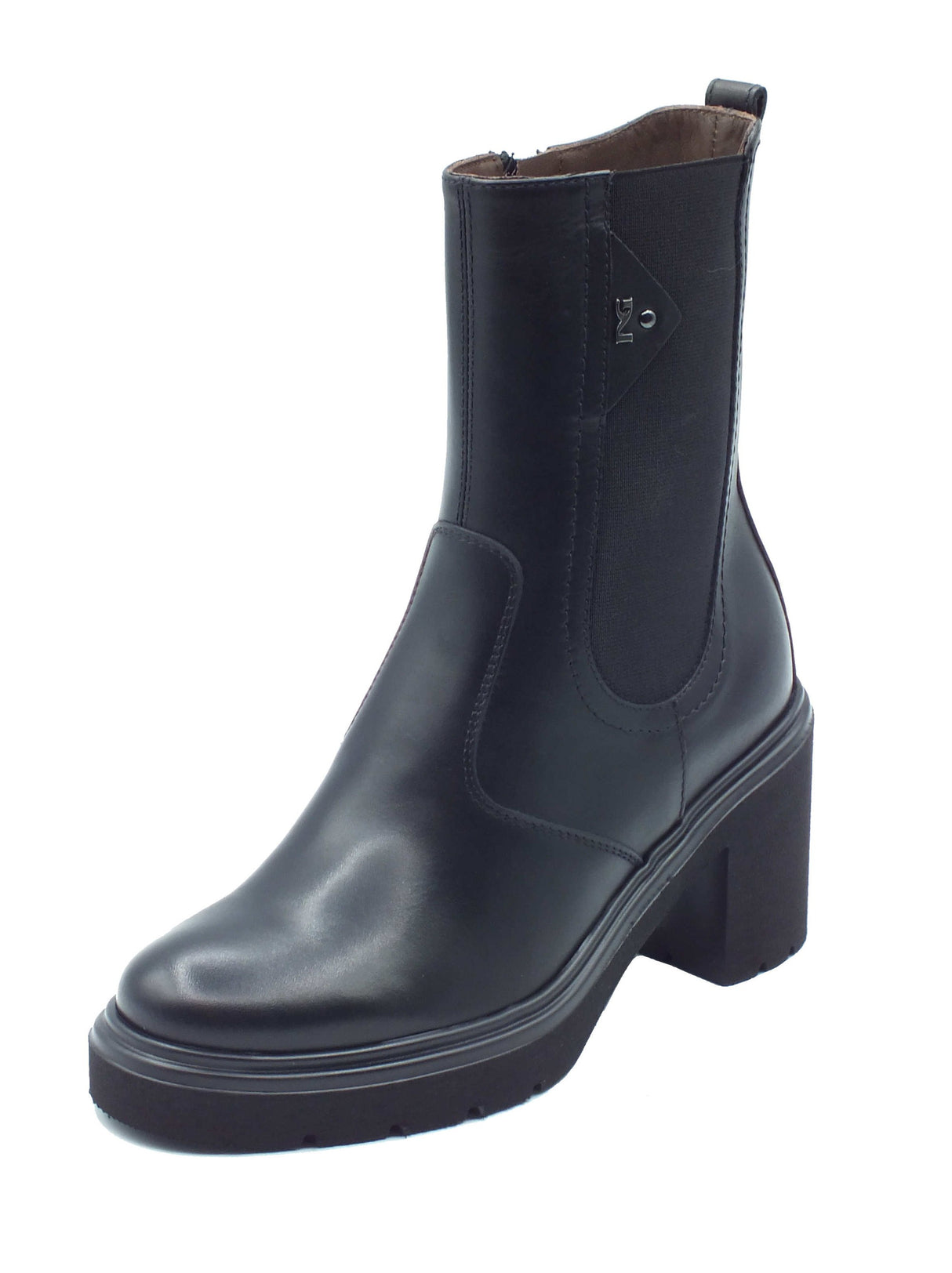 Nero Giardini Nero Giardini Tronchetti con tacco Donna I618080D Guanto Col. Nero pelle nero Nero