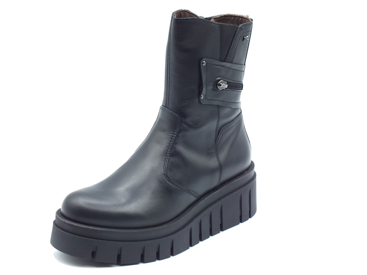 Nero Giardini Nero Giardini Tronchetti con zeppa Donna I618100D Guanto Col. Nero pelle nero Nero