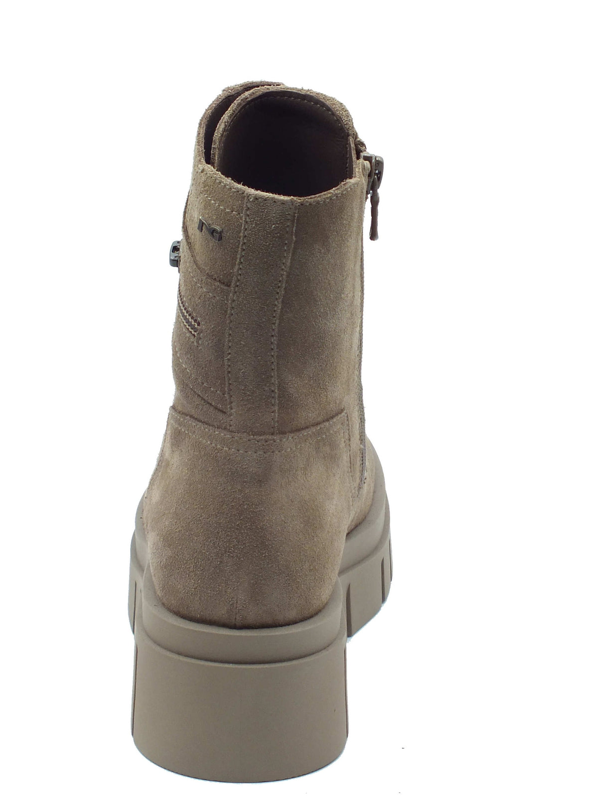 Nero Giardini Nero Giardini Tronchetti con zeppa Donna I618104D Velour Col. Fango pelle marrone Fango