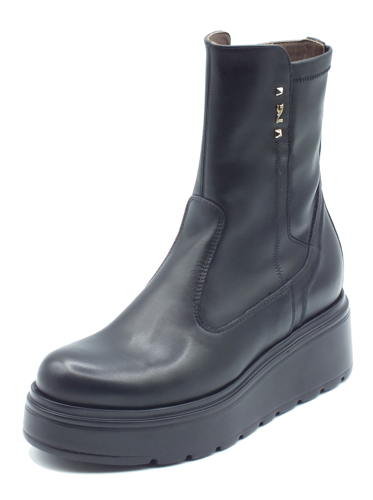Nero Giardini Nero Giardini Tronchetti con zeppa Donna I618110D Guanto Col. Nero pelle nero Nero