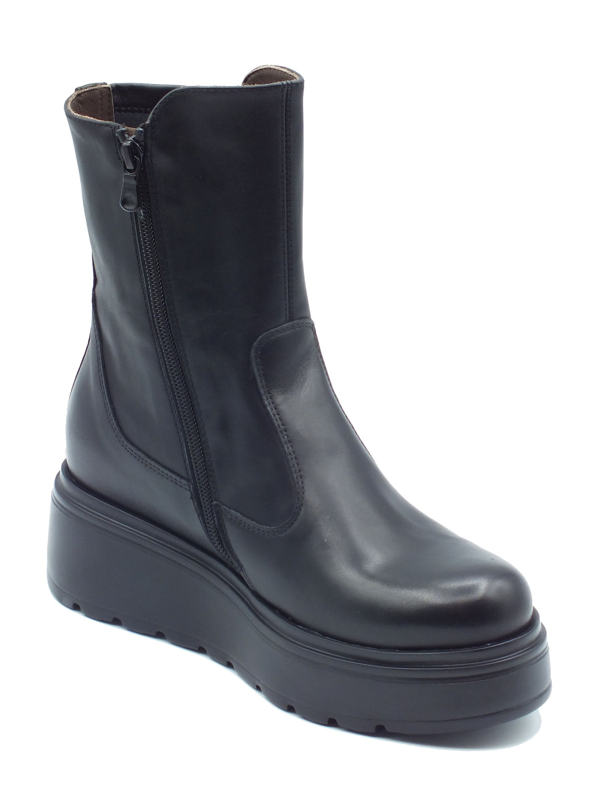 Nero Giardini Nero Giardini Tronchetti con zeppa Donna I618110D Guanto Col. Nero pelle nero Nero
