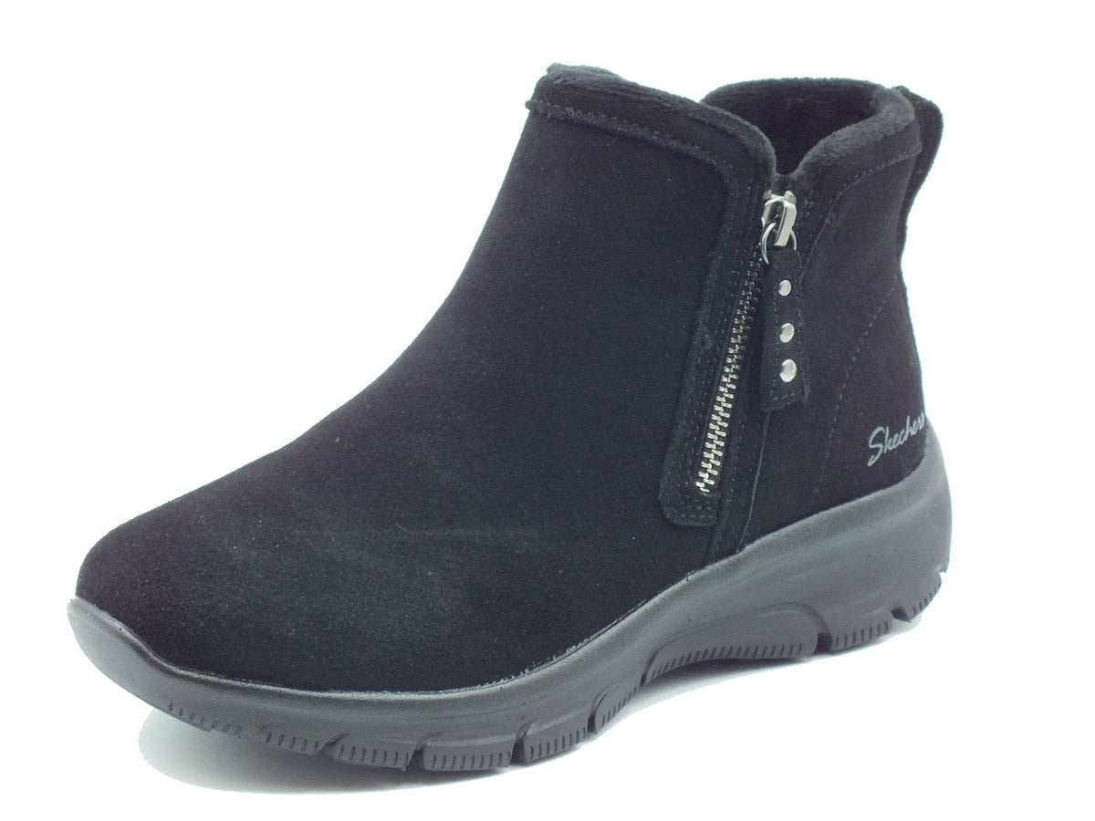 Skechers Skechers Tronchetti con zeppa Donna 168188 Urban Zip Black pelle nero Black