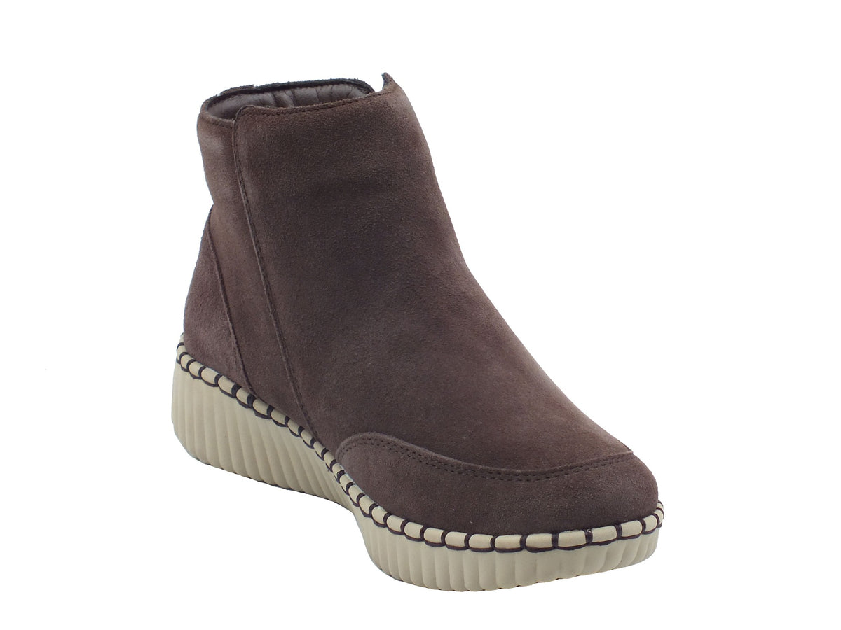Skechers Skechers Tronchetti con zeppa Donna 169086 Weekend Crush Chocolate pelle marrone Marrone
