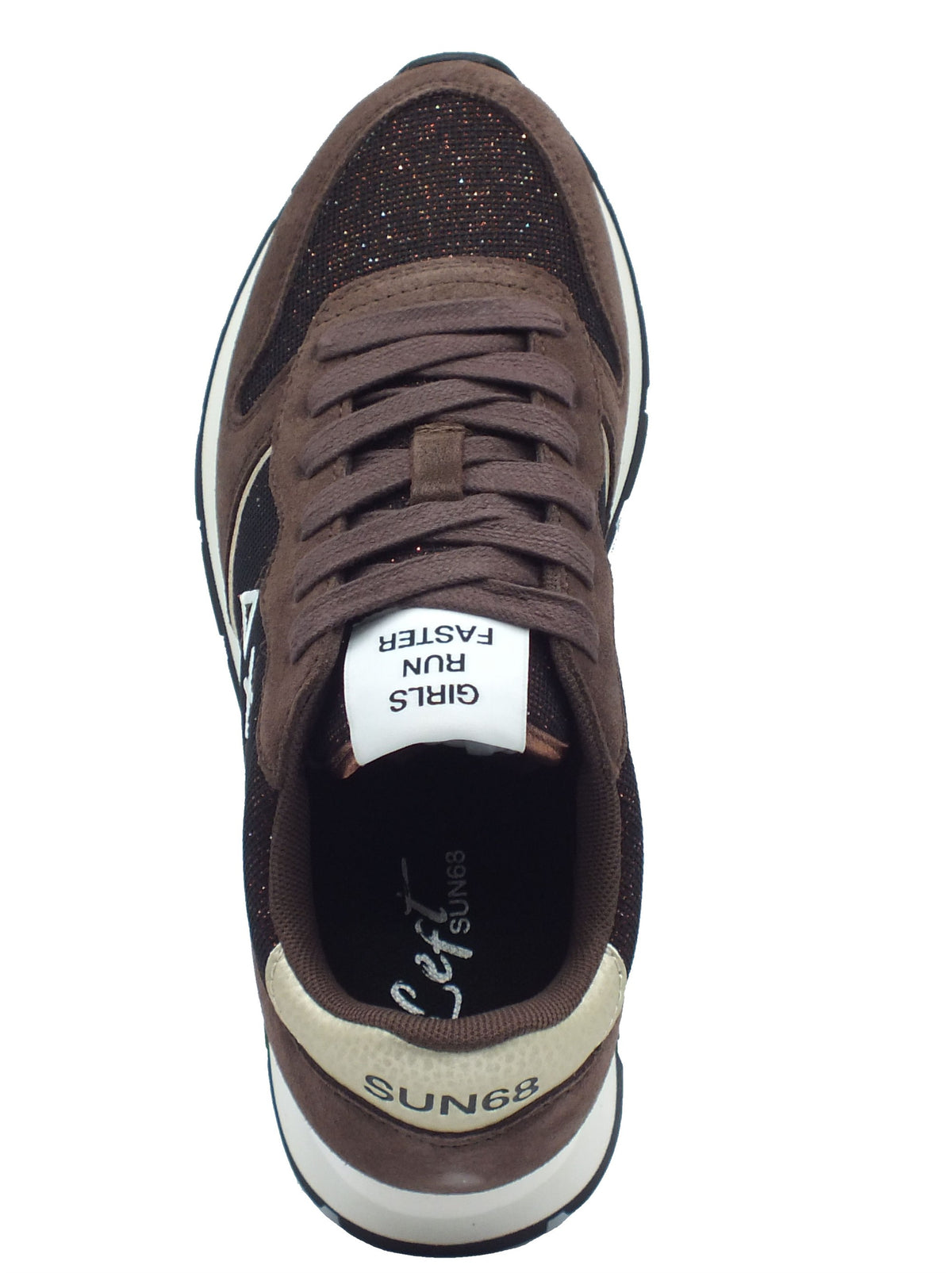 SUN68 SUN68 Sportive Donna Z46204 Ally Glitter Textile Marrone pelle marrone Marrone