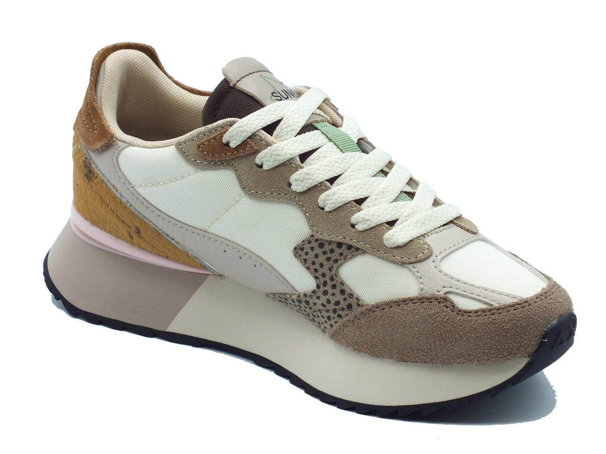 SUN68 SUN68 Sportive Donna Z46222 Stargirl Multicolor Beige pelle marrone Beige