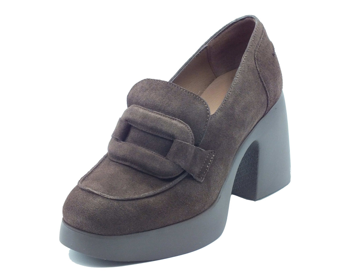 Wonders Wonders Mocassini Donna H-4903 Infly Charme Testa pelle marrone testa di moro